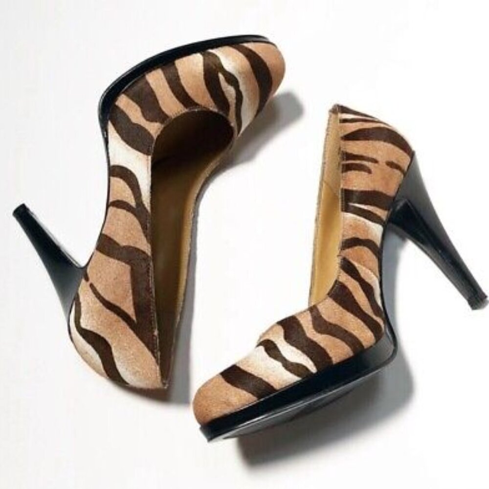 BEAUTIFUL Nine West Tiger Print Heels